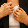 Alloy Geometric Simple Opening Bracelet Ring Jewelry With Electroplating