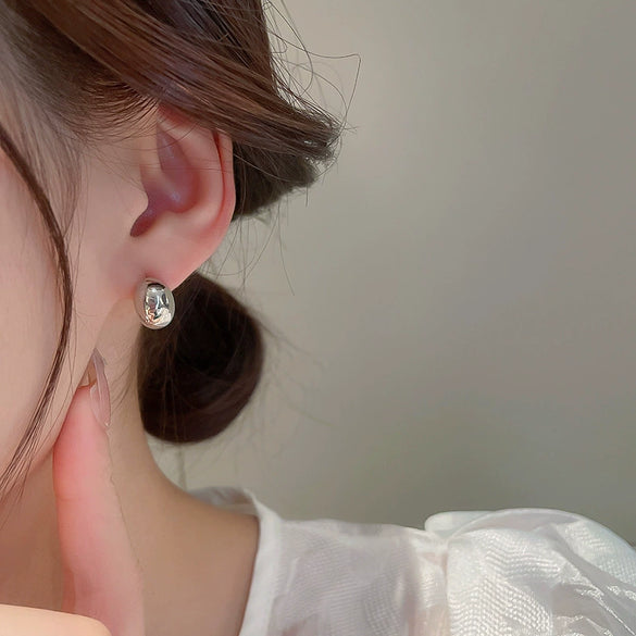 Alloy Geometric Simple Women's Earrings With Real Gold Electroplated
