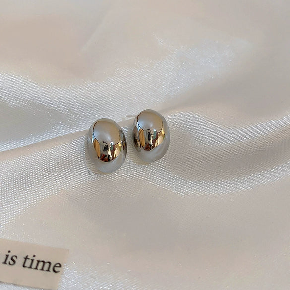 Alloy Geometric Simple Women's Earrings With Real Gold Electroplated