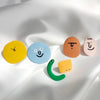 Alloy Geometric Smiley Asymmetric Electroplated Light Luxury Women's Earrings