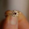 Alloy Geometric Snowflake And Sunflower Women's Ring With Electroplating Simple Fashion Ins Style