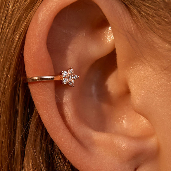 Alloy Geometric Snowflake Hollow Rhinestone Diamond Earrings For Women