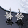 Alloy Geometric Snowflake Hollow Rhinestone Diamond Earrings For Women
