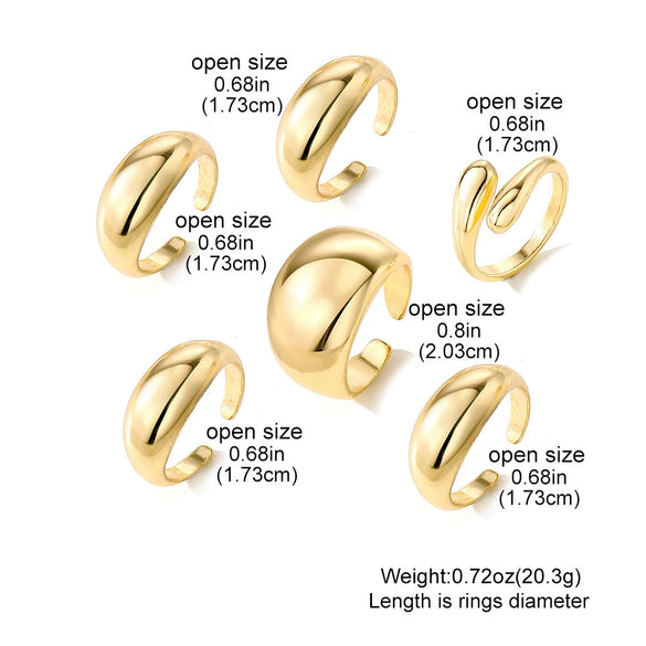 Alloy Geometric Spherical Opening Ring Electroplated