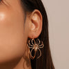 Alloy Geometric Spider Earrings Electroplated For Women Retro Fashion Dark Funny