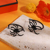 Alloy Geometric Spider Earrings Electroplated For Women Retro Fashion Dark Funny