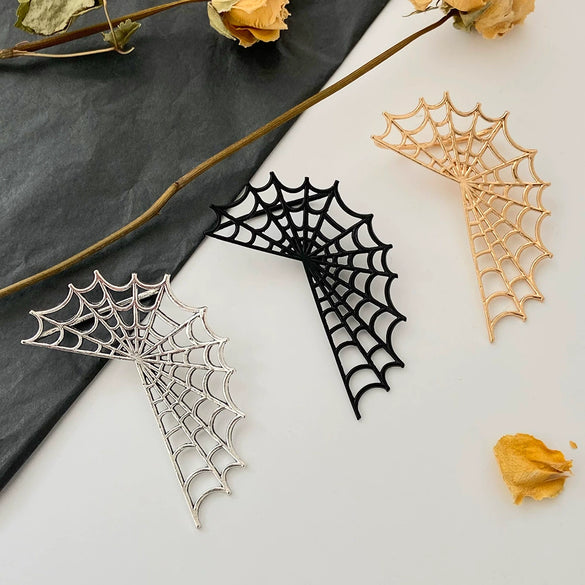 Alloy Geometric Spider Web Ear Bone Clip Earrings Electroplating Dark Style Exaggerated Sexy Hot Punk For Women