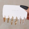 Alloy Geometric Spiral Electroplated Women's Earrings Set