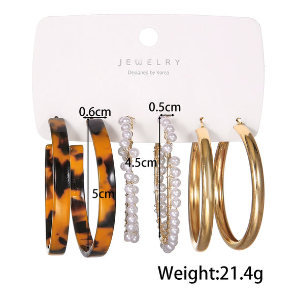 Alloy Geometric Spiral Electroplated Women's Earrings Set