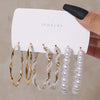 Alloy Geometric Spiral Electroplated Women's Earrings Set