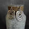 Alloy Geometric Spiral Hollow Square Electroplating Women's Earrings Creative Retro Style