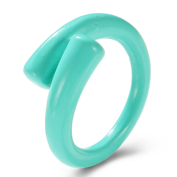 Alloy Geometric Spray Painted Silver Plated Fashion Ring For Women