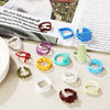 Alloy Geometric Spray Painted Silver Plated Fashion Ring For Women