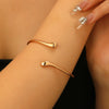 Alloy Geometric Spring Opening Bracelet Female Punk Style Electroplated
