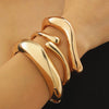 Alloy Geometric Spring Opening Bracelet Female Punk Style Electroplated