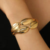 Alloy Geometric Spring Opening Bracelet Female Punk Style Electroplated