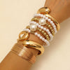 Alloy Geometric Spring Opening Bracelet Female Punk Style Electroplated