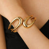 Alloy Geometric Spring Opening Bracelet Female Punk Style Electroplated