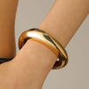 Alloy Geometric Spring Opening Bracelet Female Punk Style Electroplated