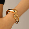 Alloy Geometric Spring Opening Bracelet Female Punk Style Electroplated