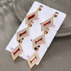Alloy Geometric Square Casual Necklace Pendant Electroplated With 18K Gold And Microinlaid Zircon