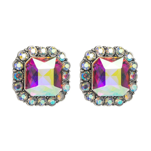 Alloy Geometric Square Diamond Crystal Women's Earrings