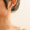 Alloy Geometric Square Diamond Dripping Wax Earrings Electroplating Women's Highend Cold Style