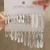 Alloy Geometric Square Earrings Set With Electroplating Simple Retro Pearl Style For Women