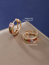 Alloy Geometric Square Zircon Electroplated Women's Earrings