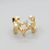 Alloy Geometric Star Ear Clips Electroplated Ear Jewelry For Women