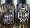 Alloy Geometric Star Earrings With Diamond Design Retro Style For Women