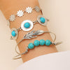 Alloy Geometric Star Shape Pendant Multi Layer Bracelet With Electroplating Unisex