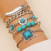 Alloy Geometric Star Shape Pendant Multi Layer Bracelet With Electroplating Unisex
