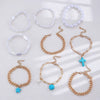 Alloy Geometric Star Shape Pendant Multi Layer Bracelet With Electroplating Unisex