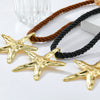 Alloy Geometric Starfish Ocean Wind Women's Necklace And Earrings With Electroplating
