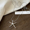 Alloy Geometric Starfish Pendant Necklace Electroplating Light Luxury Minimalist Collarbone Chain For Women