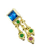 Alloy Geometric Statement Earrings With Silver Tone Posts Retro Exaggerated Design For Women Wholesale