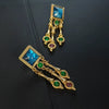 Alloy Geometric Statement Earrings With Silver Tone Posts Retro Exaggerated Design For Women Wholesale