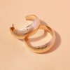 Alloy Geometric Striped Hoop Ring Earrings For Women
