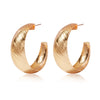 Alloy Geometric Striped Hoop Ring Earrings For Women