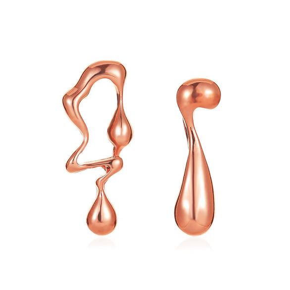 Alloy Geometric Stud Earrings With Electroplating For Women