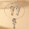 Alloy Geometric Stud Earrings With Electroplating For Women