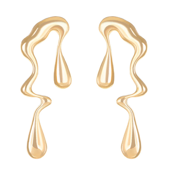 Alloy Geometric Stud Earrings With Electroplating For Women