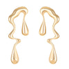 Alloy Geometric Stud Earrings With Electroplating For Women