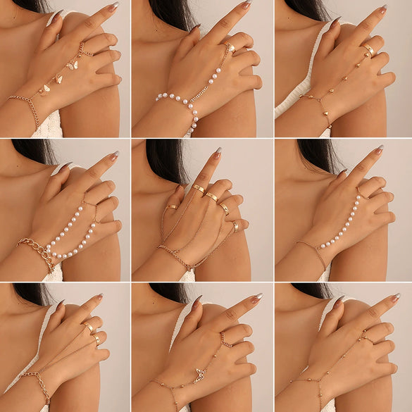 Alloy Geometric Style Electroplated Butterfly Love Finger Ring For Women