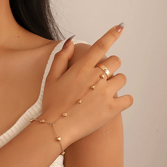 Alloy Geometric Style Electroplated Butterfly Love Finger Ring For Women