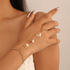 Alloy Geometric Style Electroplated Butterfly Love Finger Ring For Women