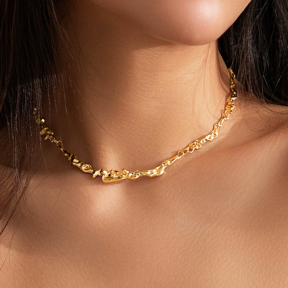 Alloy Geometric Style Electroplated Clavicle Chain Jewelry