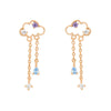 Alloy Geometric Style Electroplated Tassel Bear Cloud Earrings Unisex Jewelry