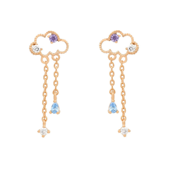 Alloy Geometric Style Electroplated Tassel Bear Cloud Earrings Unisex Jewelry